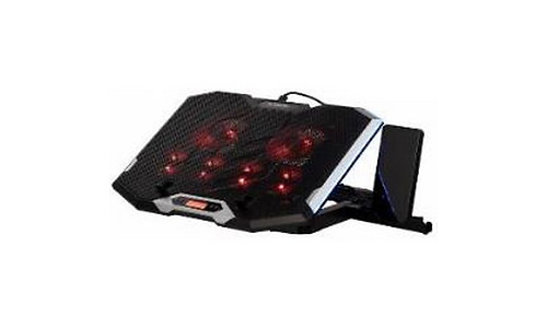 2E GAMING Laptop stand CPG-004, up to 15.6", 2xUSB-A, LCD/phone holder, RGB, black