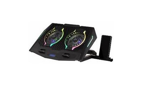 2E GAMING Laptop stand CPG-006, up to 17.3", 2xUSB-A, LCD/phone holder, RGB, black