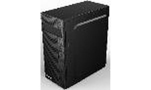 2E Computer case ALFA (E185-400) MidT, PSU 2E ATX400W, MidT,2xUSB2.0,1xUSB3.0, steel (side panel), black