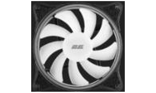 2E GAMING  Case fan (F120OI-ARGB), 120mm, 3+3pin 5V Aura, white blades, black frame,outer-inner LED