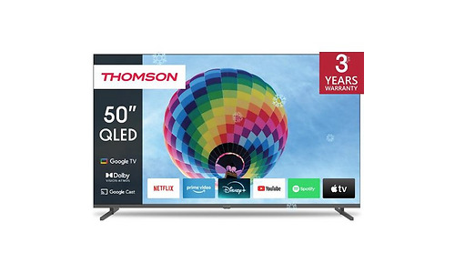 TV 50" Thomson QLED 4K 60Hz Smart Google TV Black