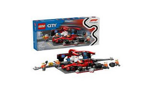 LEGO Constructor City F1 Pit Stop & Pit Crew with Ferrari Car Set