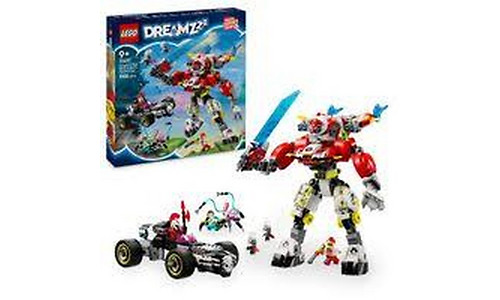 LEGO Constructor DREAMZzz Cooper's Tiger Mech & Zero's Hot Rod Car