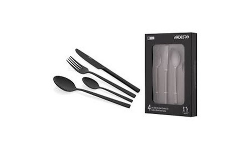 Ardesto Cutlery set Black Mars Favola, 4pcs, stainless steel, black