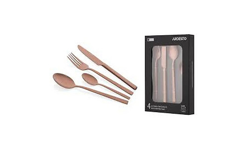 Ardesto Cutlery set Black Mars Favola, 4pcs, stainless steel, copper