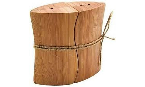 ARDESTO Salt and pepper set Midori, 2 pcs, 10ml, 9.5х4х9cm, bamboo, stainless steel, glass, plastic