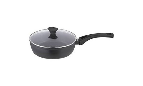 Ardesto Deep Fry pan with lid Gemini Livorno, 24cm, aluminium, black