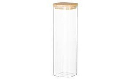 Ardesto Jar Fresh, 1300 ml, square, glass, bamboo