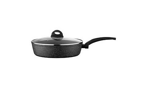 Ardesto Deep Fry pan with lid Gemini Gourmet Viareggio, 28cm, aluminium, black