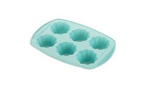 Ardesto 6 cup muffin pan Tasty baking, blue, 30*21*4 cm, blue, silicone.