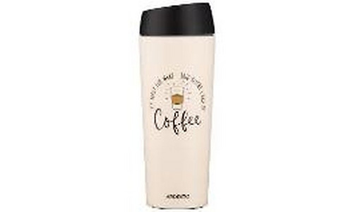 Ardesto Travel mug Coffee Time, 450ml, stainless steel, beige