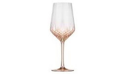 Ardesto Wine glasses set Black Mars Favola 460ml, 2pcs, glass, transparent-golden