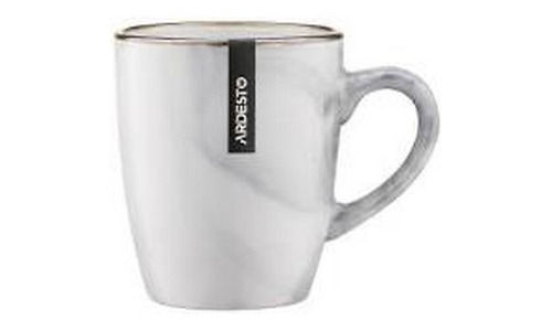 Ardesto Mug Marmo, 390ml, ceramics, white