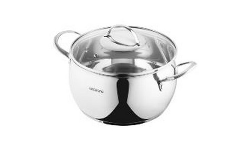 Ardesto Casserole with glass lid Gemini Liguria, 5l, stainless steel