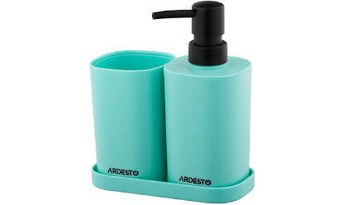 ARDESTO Bathroom set Vigor 380ml, 3 items, polypropylene, blue 767637180467