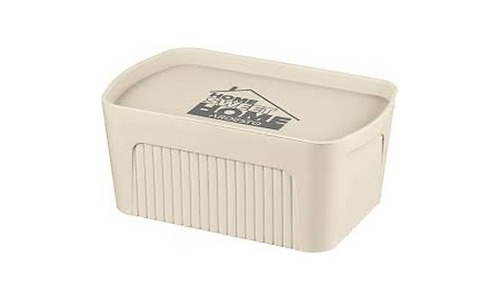 Ardesto Storage box with lid 32х21.5х14cm, 6l, plastic PP, beige