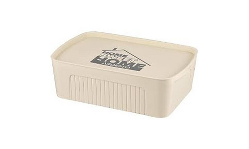 Ardesto Storage box with lid 45.5х31х14cm, 13l, plastic PP, beige