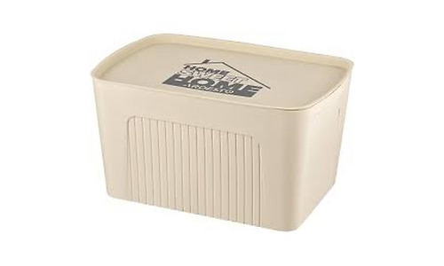 Ardesto Storage box with lid 45.5х31х24.5cm, 23l, plastic PP, beige
