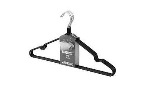 ARDESTO Hanger set 40.5cm, 5pcs, metal, PVC, black 767637178853