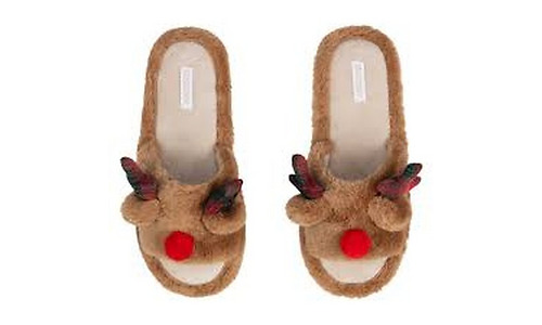 Ardesto Home shoes Christmas 38/39 size, 100% polyester, sole 100% rubber, brown