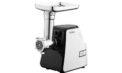 Ardesto Meat grinder, 2300W, prod.-2.2kg/min, 4 cutting plates+for sausag.plates, tomato juicer, plastik, white-black