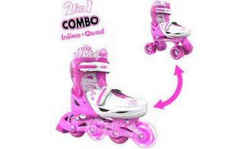 NEON Rollers COMBO SKATES PINK (SIZE 34-38)