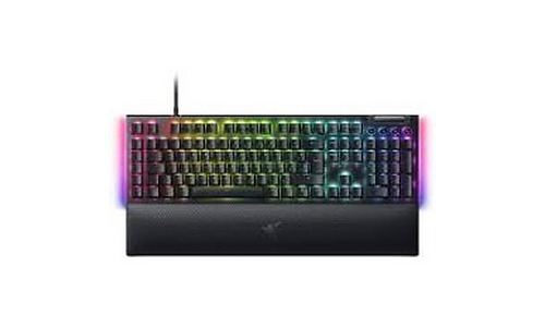 Razer Keyboard mechanical BlackWidow V4, 114key, Yellow Switch, USB-A, EN/RU, RGB, black