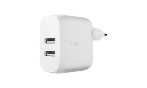 Belkin Wall Charger 24W USB-A, 1M PVC A-LTG, white