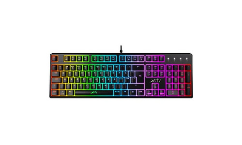 Keyboard mechanical Xtrfy K4  104Key, Kailh Red, USB-A, EN/RU, RGB, Чорний