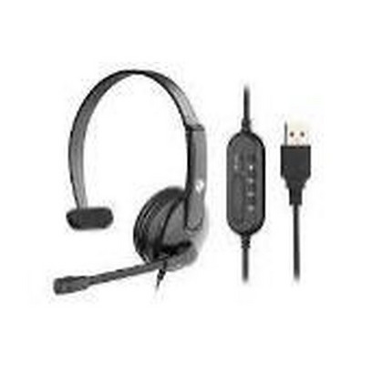 2E PC headset mono On-ear CH12 USB, omni-mic, 2m, black