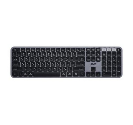 2E Keyboard membrane KS240 110key, WL/BT, EN/UK, grey-black