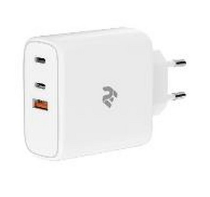 2Е Wall Charger 3xUSB GaN 65W, white