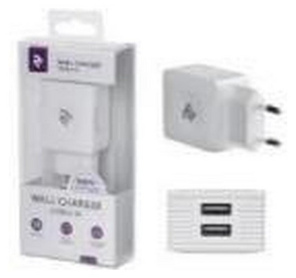 Wall Charge 2Е Wall for 2 USB - DC5.0V/4.2 A, white