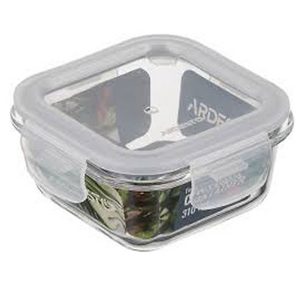 Ardesto Food storage container Gemini 0.31l, borosilicate glass, plastic, square, transparent