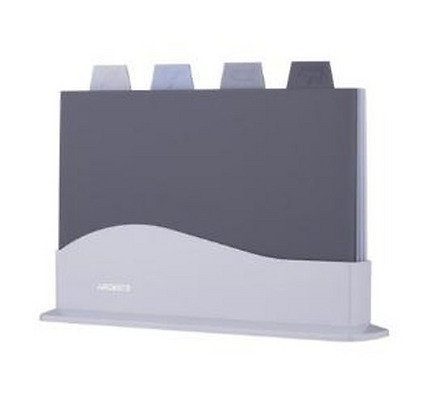 Ardesto Cutting board set with stand Fresh, 4pcs, 23.8x33.8x7cm, plastic