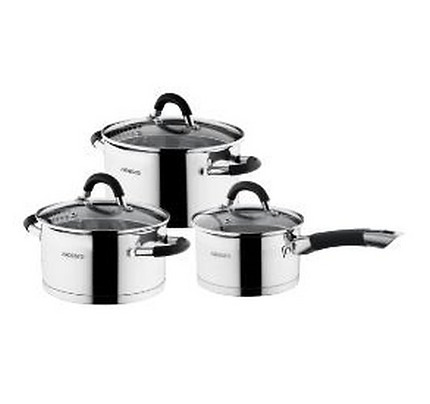 Ardesto Cookware set Gemini Monza with drain, 6pcs, stainless steel