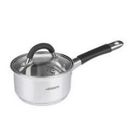 ARDESTO Saucepan Gemini, glass lid, 1.2 l, gray handles with silicone