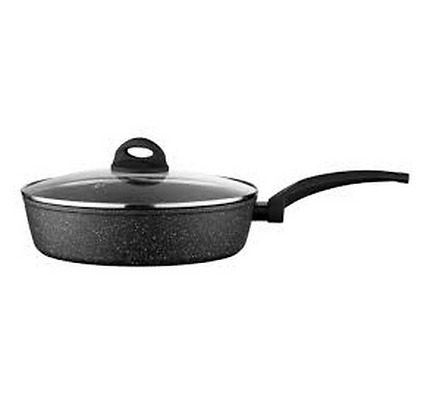 Ardesto Deep Fry pan with lid Gemini Gourmet Viareggio, 28cm, aluminium, black