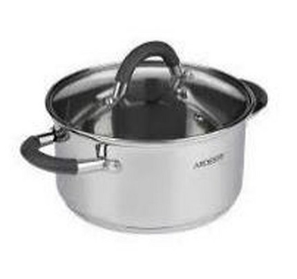 Casserole Ardesto Gemini, glass lid, 4.7 l, gray handles with silicone