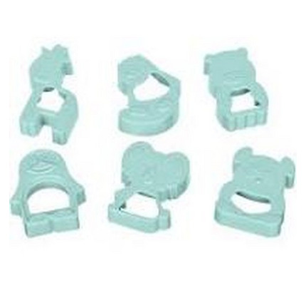 ARDESTO Animals Biscuit Moulds 6 pcs, tiffany blue