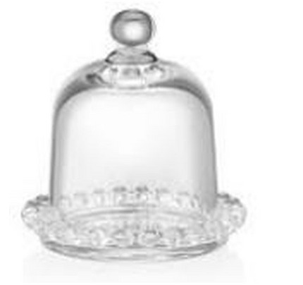 Ardesto Lemon dish with lid, 9cm, glass, transparent