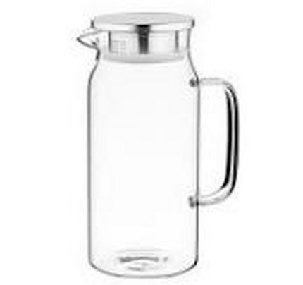 ARDESTO Pitcher with lid, 1200 ml, borosilicate glass, s/s