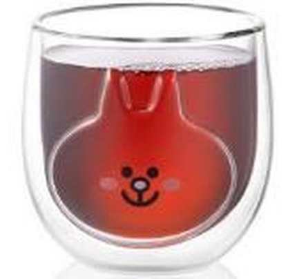 Ardesto Double wall borosilicate glass mug set Animals, 300 ml, 2 pcs