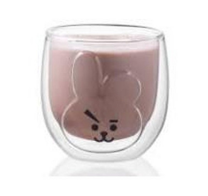 Ardesto Double wall borosilicate glass mug set Animals, 300 ml, 2 pcs