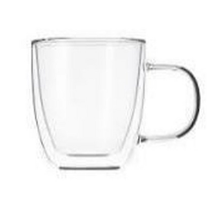 Ardesto Doublewall mug set with handles, 310ml, 10.2cm, 2pcs, borosilicate glass, transparent