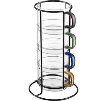 Ardesto Set of cups 350ml, 4pcs, borosilicate glass, transparent