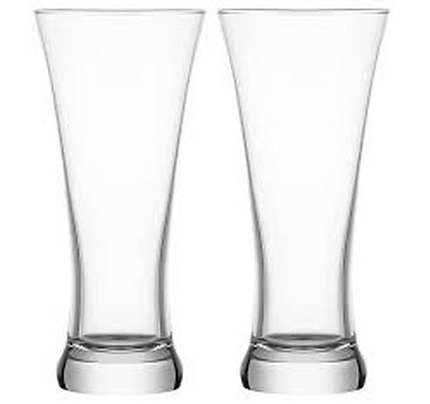 Beer glasses set ARDESTO Siena 380ml, 2pcs, glass, transparent