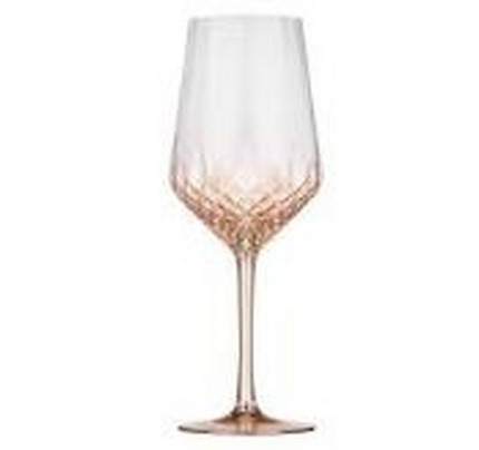 Ardesto Wine glasses set Black Mars Favola 460ml, 2pcs, glass, transparent-golden