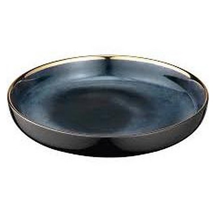 Ardesto Deep plate Andria, 21.1cm, ceramics, blue-gray