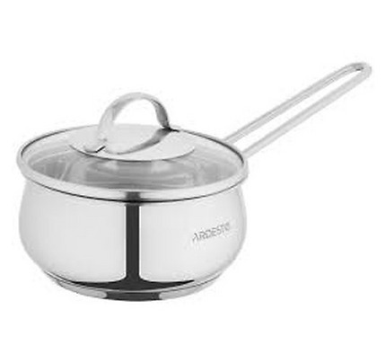 Ardesto Saucepan with glass lid Gemini Liguria, 1.3l, stainless steel